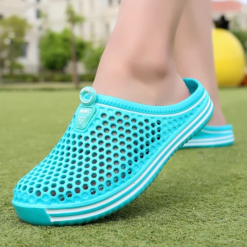 Sandales piscine homme été plage jardin - Chaussures d'eau unisexe confortables douche extérieur