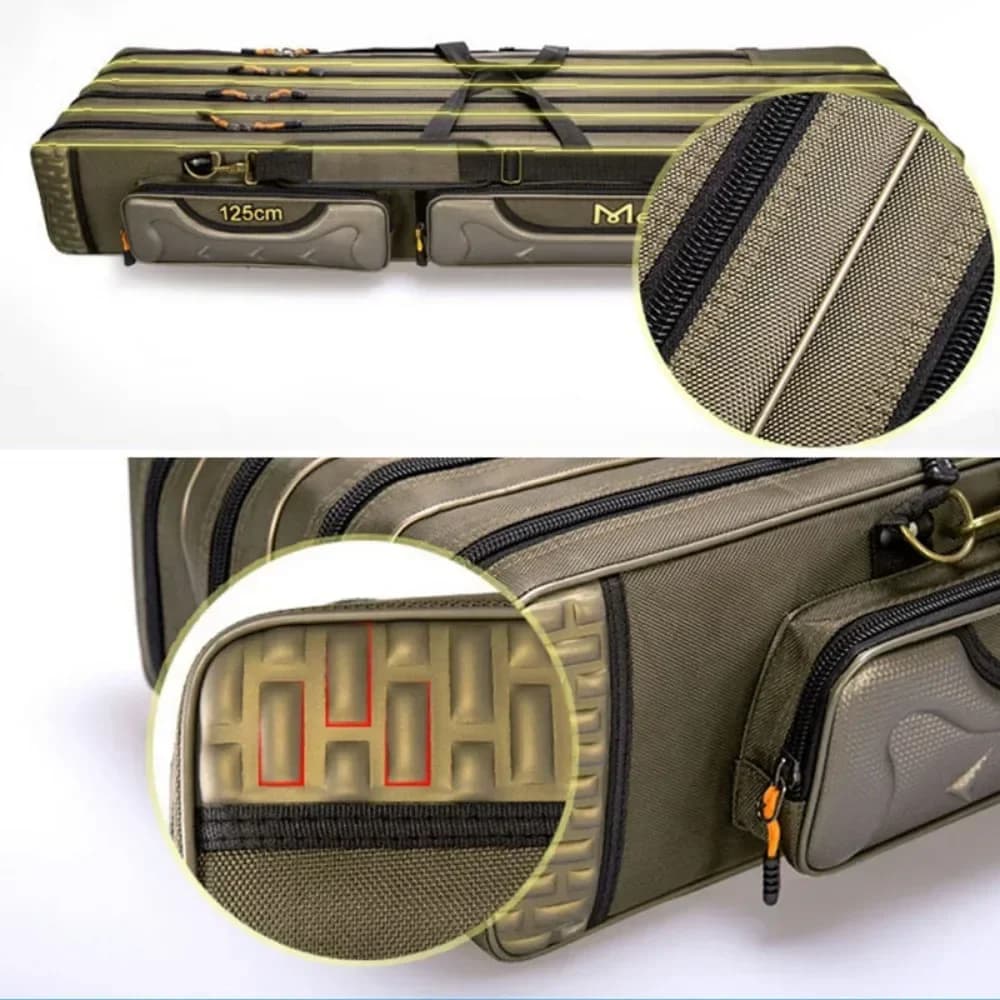 Sac de transport cannes pêche Oxford multifonction 1/2/3 couches - Porte-cannes grande capacité 80 à 125cm pêche