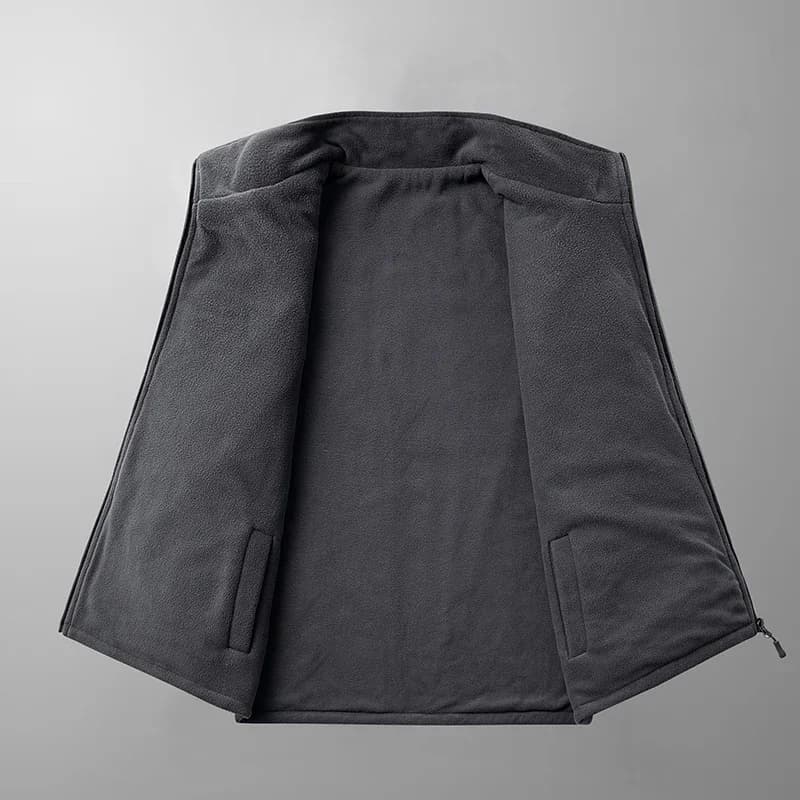 Veste sans manches homme 5XL automne - Veste polaire multi-poches pour randonnée et travail chaud