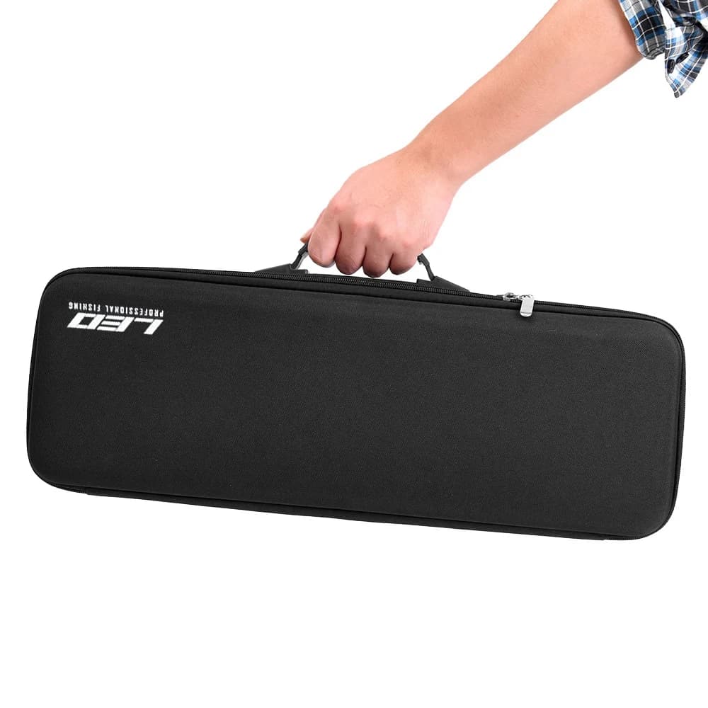 Sac transport pêche anti-choc rangement cannes moulinets matériel organisateur pêcheur portable