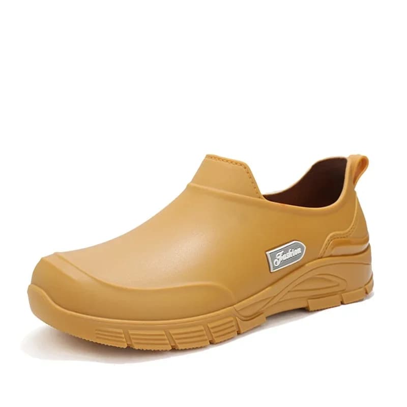Bottes de pluie basses courtes polaire homme antidérapantes plates toutes saisons