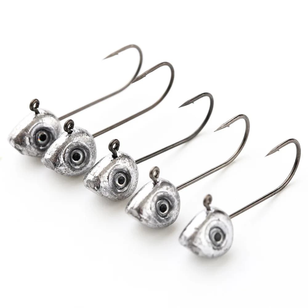 Tête plombée Grouper Crank Jig 0.5g à 5g pour leurres souples et pêche au rockfish