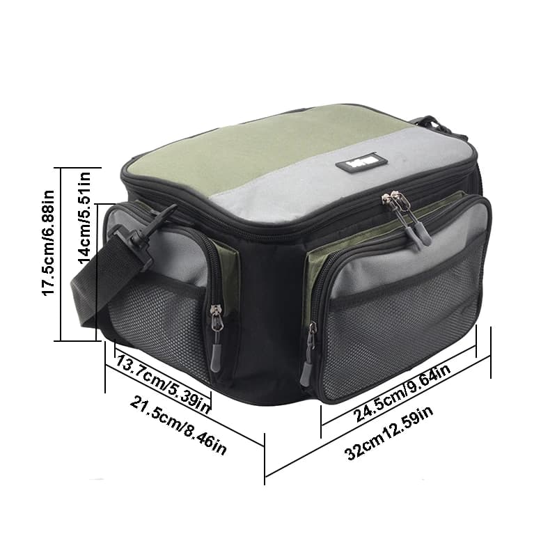 Sac de pêche Oxford grande capacité JSFUN - Boîte de rangement multifonction pour outils et leurres