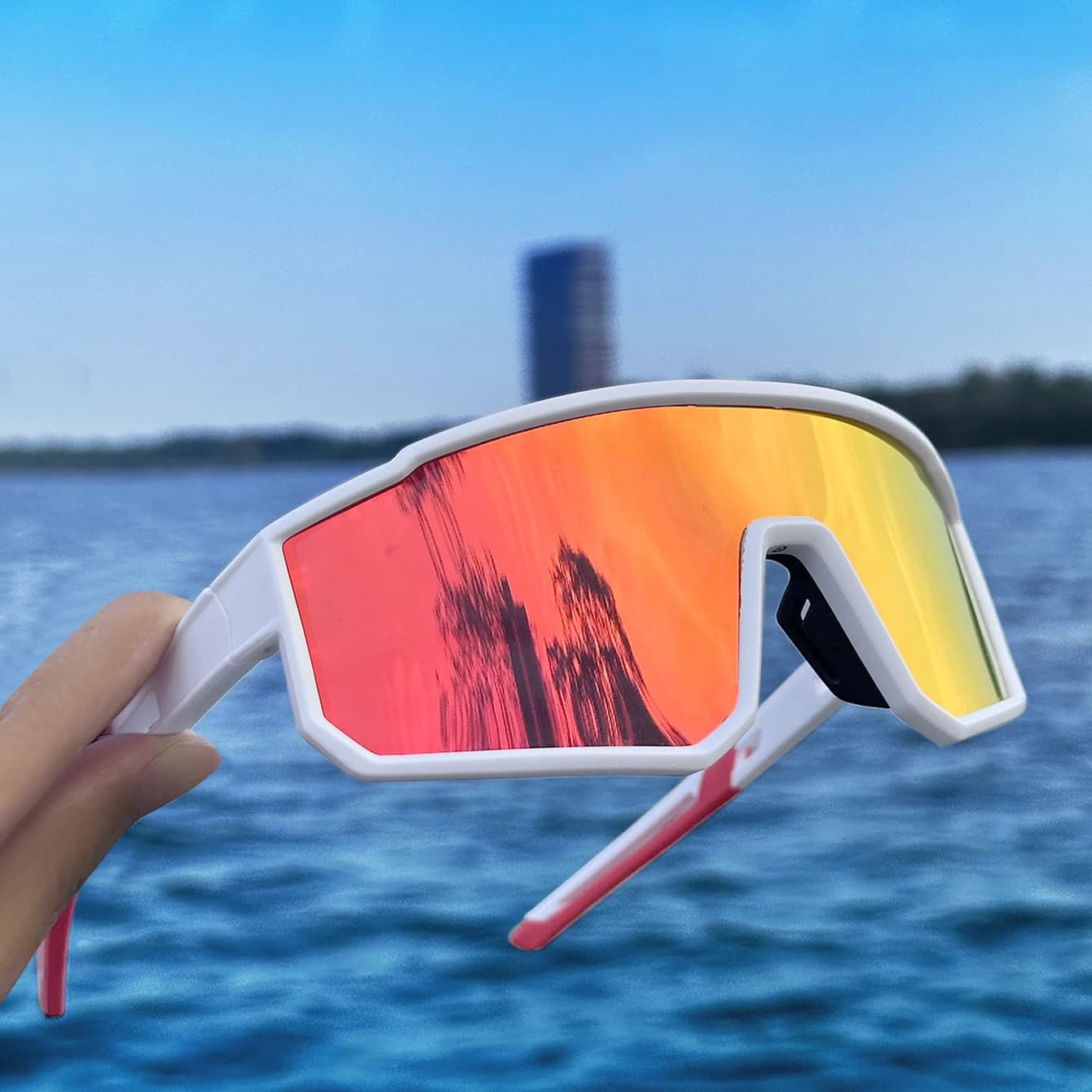 Lunettes de pêche casual anti-vent unisexe - Protection UV pour running, cyclisme et sports nautiques