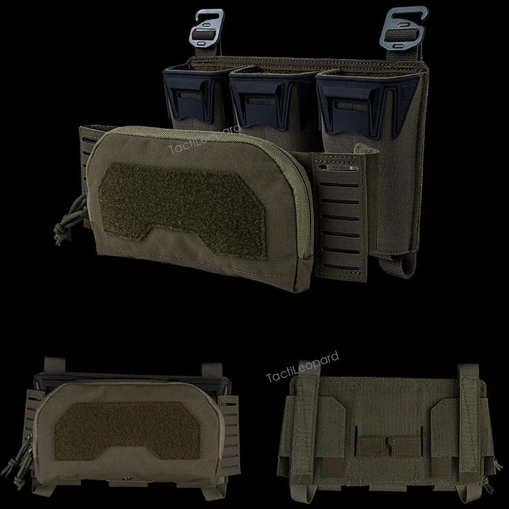 Pochette triple chargeurs tactique multi-calibres sac admin M4 556 9mm plaque porteuse airsoft pêche