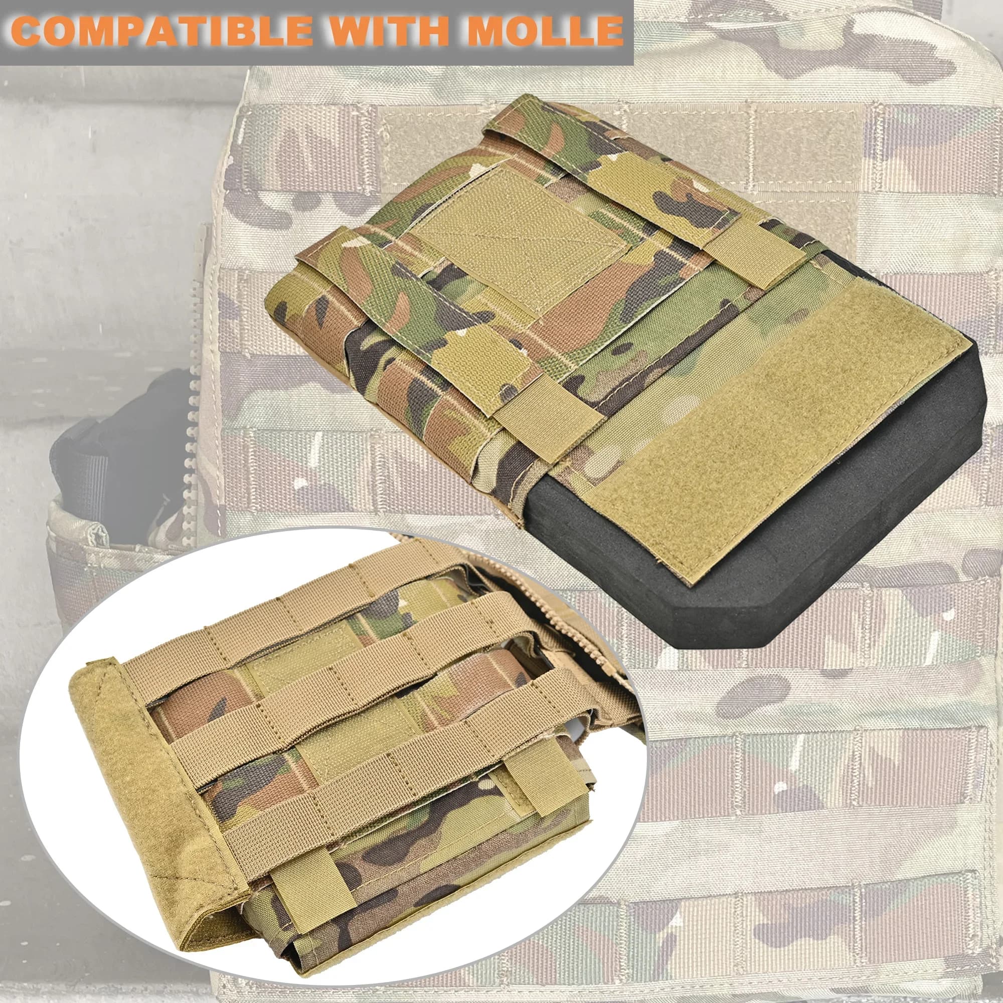 Poche plaque latérale ultralégère 6x6 armure pêche gilet tactique rangement accessoires TMC