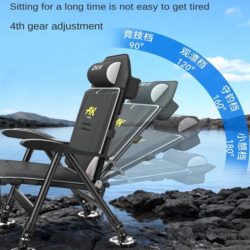 Fauteuil de pêche pliable style européen 2026 - Siège tout-terrain pour pêche en wilderness