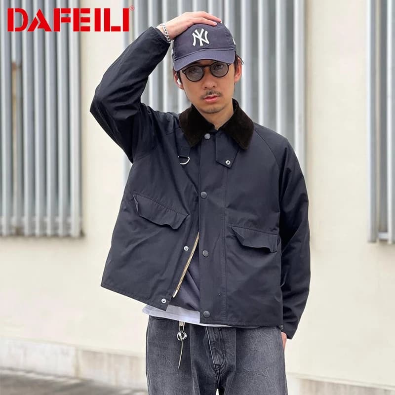 Veste safari pêche homme vert olive - Windbreaker utilitaire canvas vintage pour outdoor