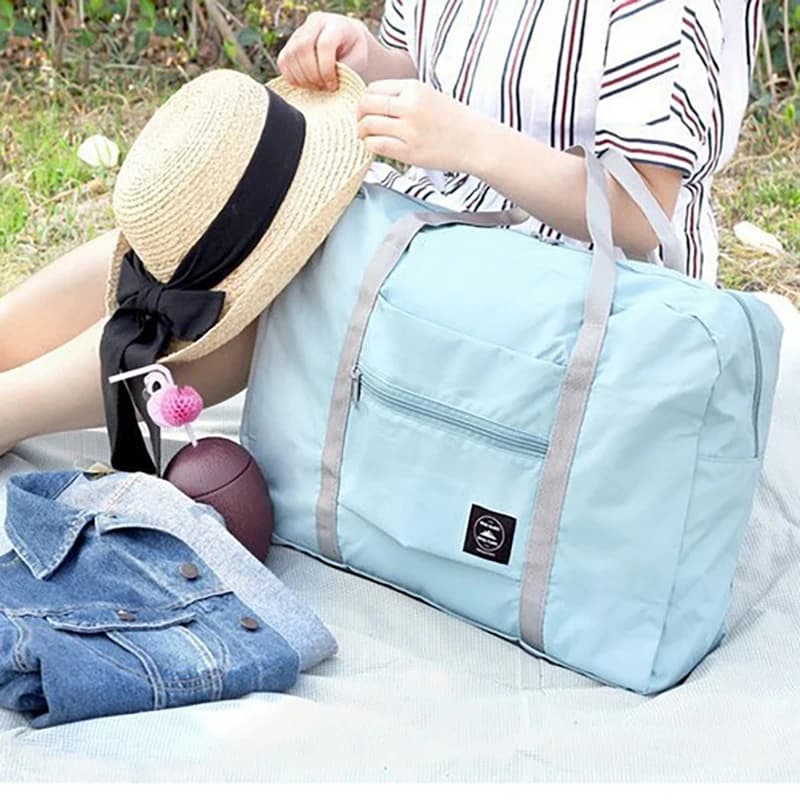 Sac de voyage pliable étanche grande capacité - Pêche et avion - Sac à main épaule femme pliable