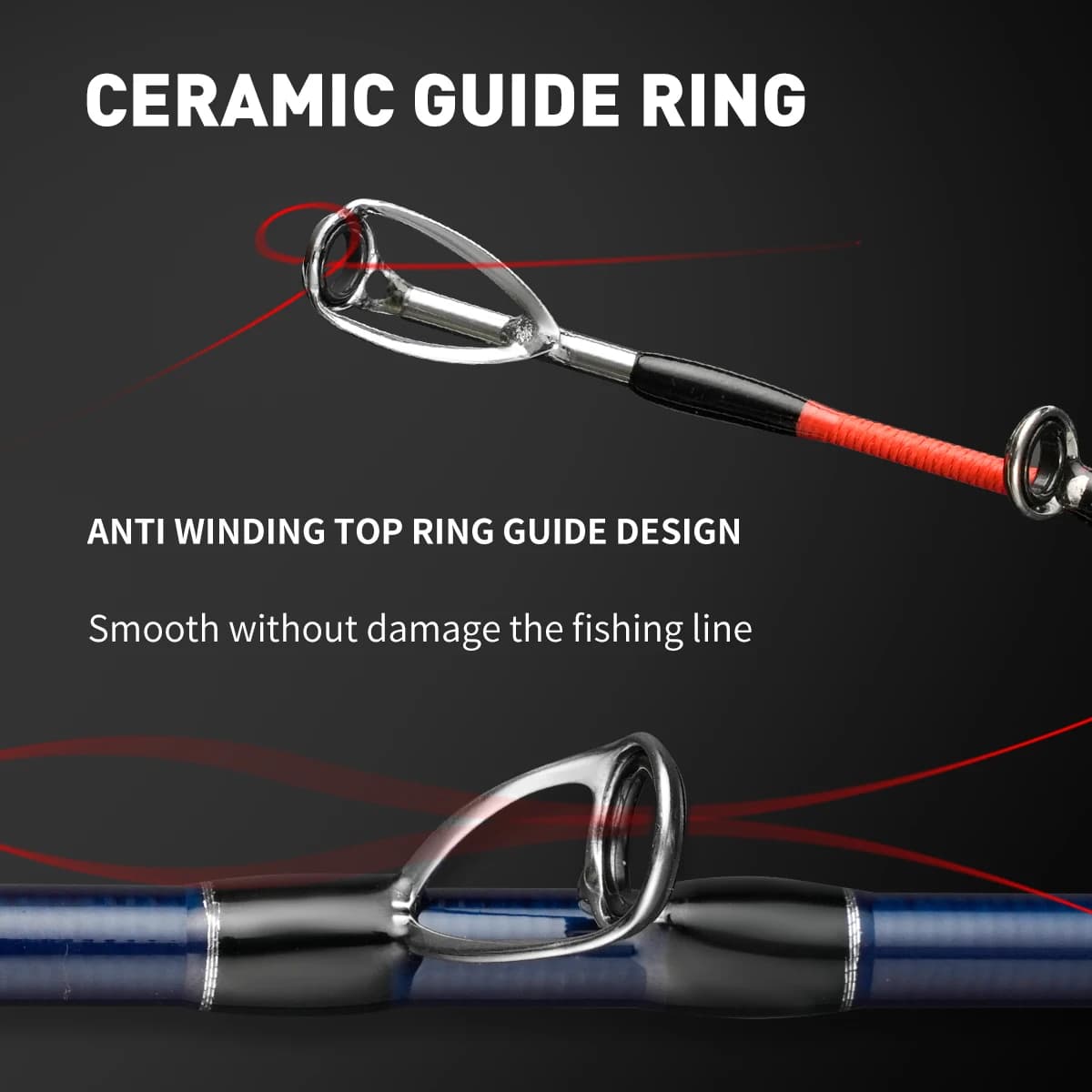 Canne jigging boat rod 1.75m puissance dure tip titane pour pêche octopus qualité supérieure