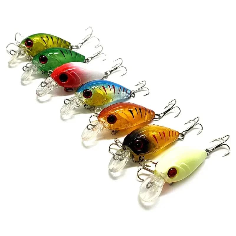 Leurres crankbait profonds 4.8cm 3.8g - Leurres durs plongeurs avec cliquetis - Appâts pêche
