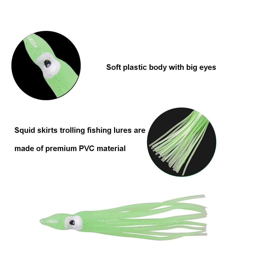 Leurre souple poulpe 6,5cm pour jig, leurre artificiel thon et voilier, 20 pièces multi-couleurs