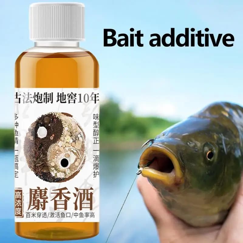 Concentré attractant poissons 60ml - Liquide ver rouge haute concentration pour truite, cabillaud, carpe, perche