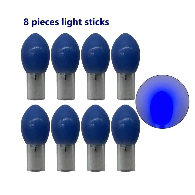 8 bâtons luminescents électroniques sans pile pour pêche en mer nocturne