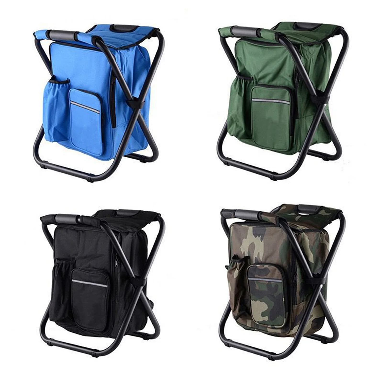 Chaise sac à dos glacière pliante grande capacité pêche randonnée plage camping siège portable