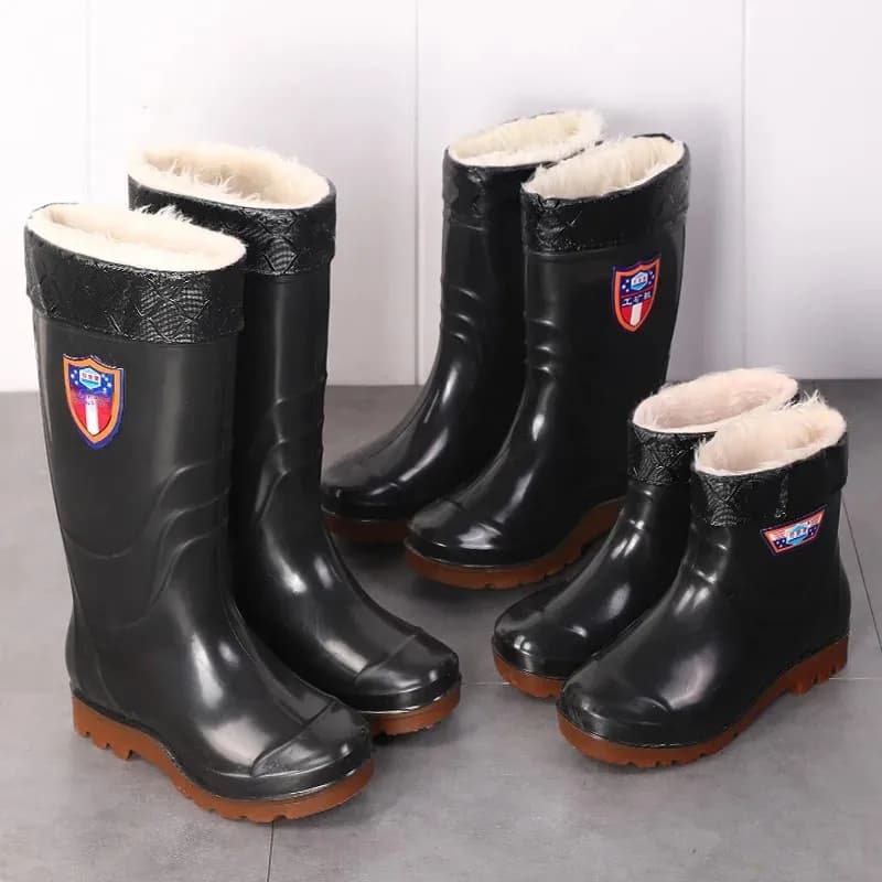 Protège-chaussures imperméables doublés polaire pour pêche hivernale et confort à domicile