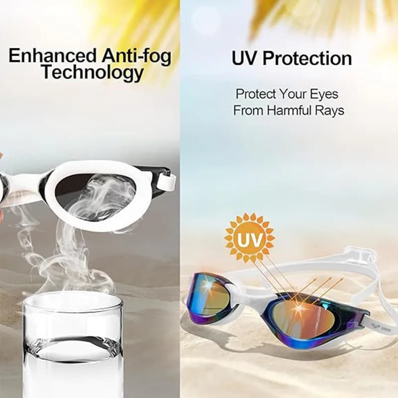 Lunettes de natation ARENA anti-buée HD - Protection étanche réglable silicone hommes femmes professionnelles