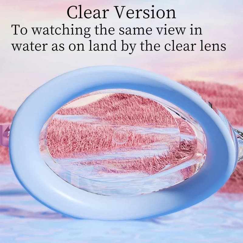 Lunettes natation adultes unisexe professionnelles anti-buée étanches HD verres colorés ou clairs