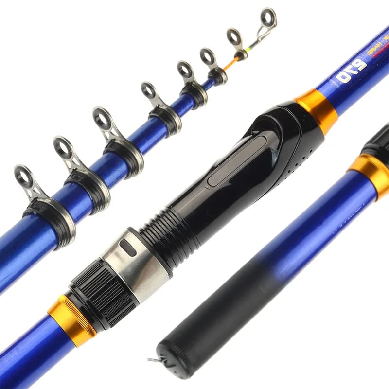 Canne télescopique BAKAWA carbone pêche rocheuse 1.5-3m, siège moulinet, voyage pêche carpe et carnassiers