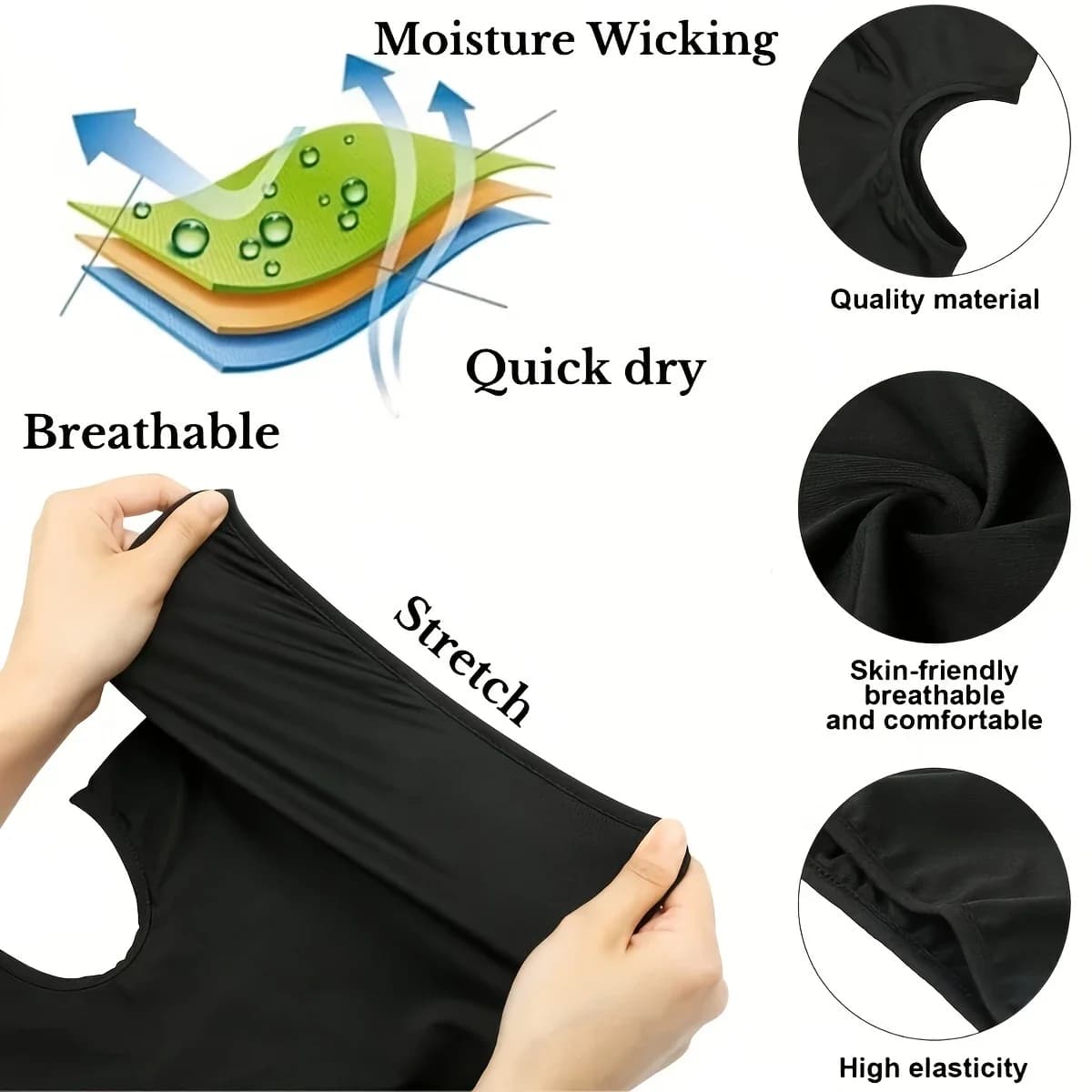 Cagoule pêche 3 pièces respirante et séchage rapide pour sports nautiques et randonnée hivernale
