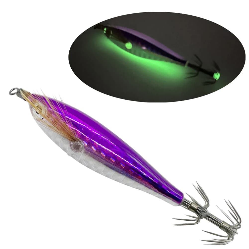 Leurre de pêche lumineux octopus calamar appât leurre souple avec hameçon pour la pêche au calamar