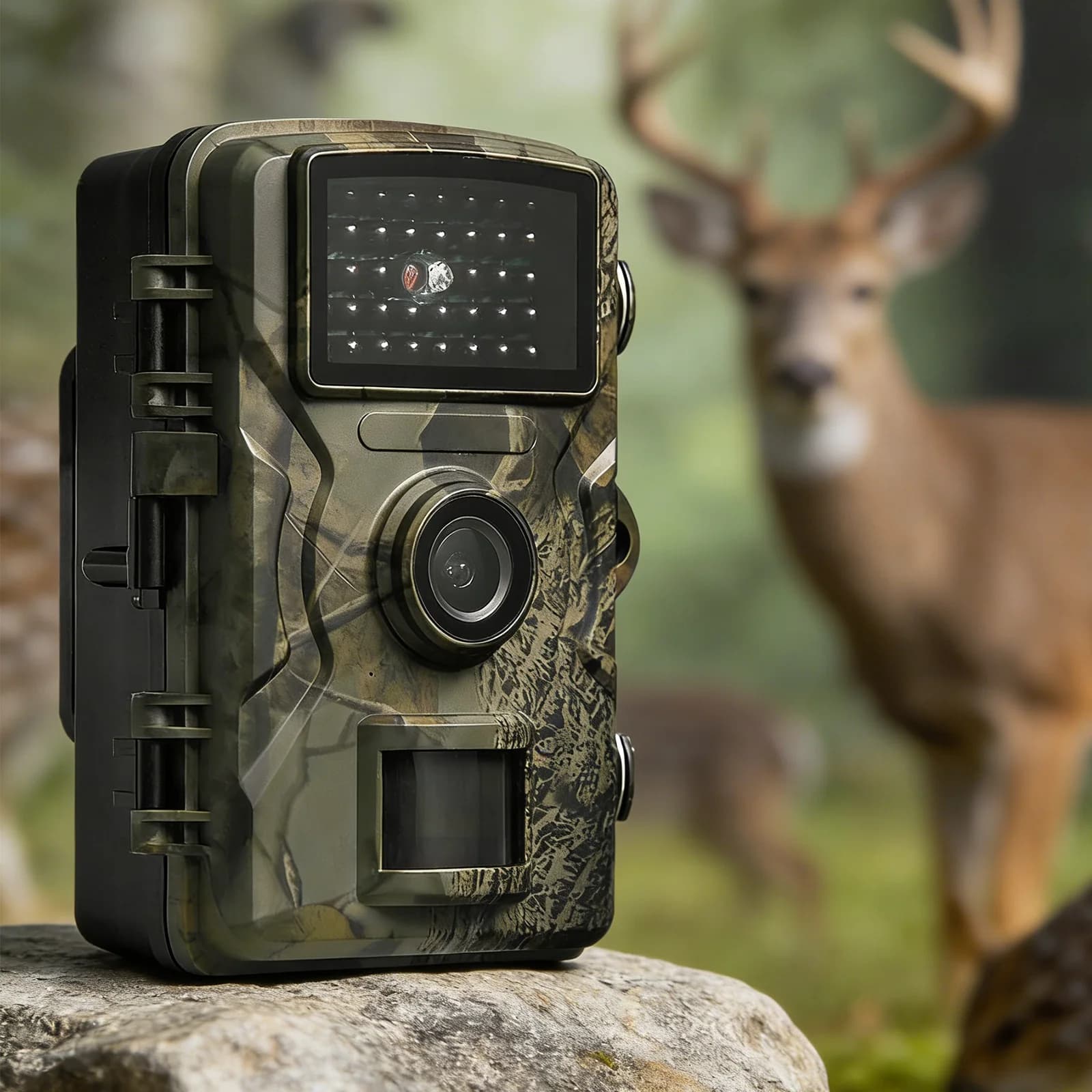 Mini caméra de chasse étanche IP66 pour piste et surveillance de la faune sauvage (sans batterie ni carte)