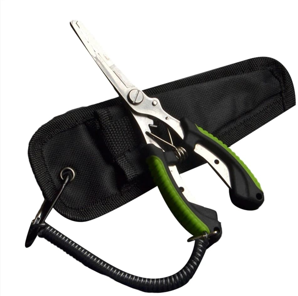 Pince pêche inox multifonction : extracteur hameçons, coupe-ligne tresse, résistante eau salée