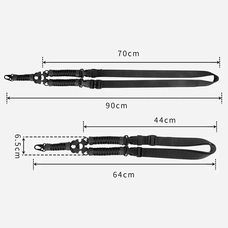 Bretelle de fusil tactique à point unique en nylon pour chasse et pêche ajustable durable