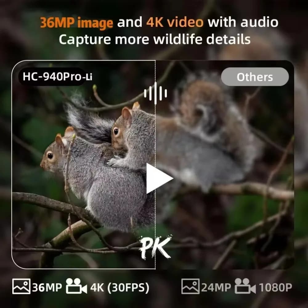 Suntekcam HC-940Pro-Li 4K 120MP étanche IP65 4G LTE - Streaming live cloud gratuit et contrôle APP
