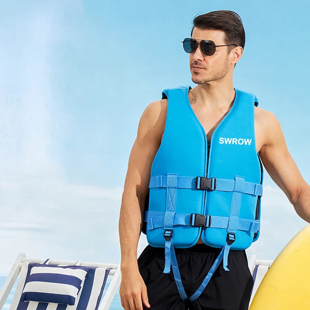 Veste de sécurité néoprène pour adulte et enfant - Pêche, kayak, sports nautiques et baignade