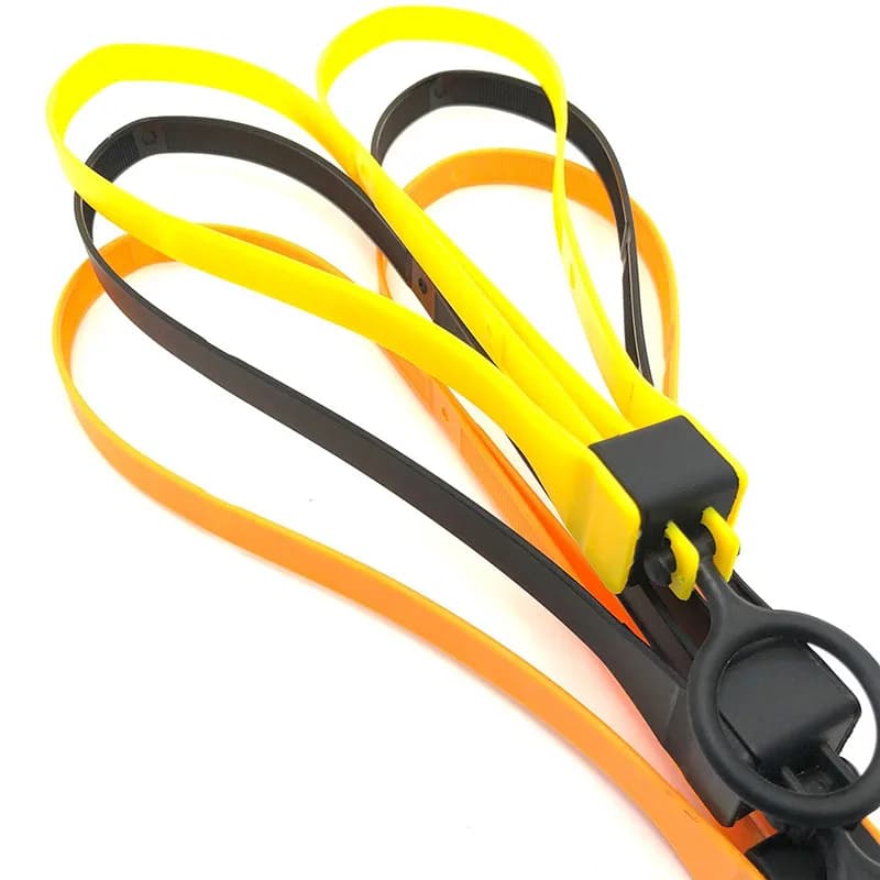 5 attaches plastique tactiques pour pêche - Serre-câbles décoratifs jaune noir pêche sportive CS