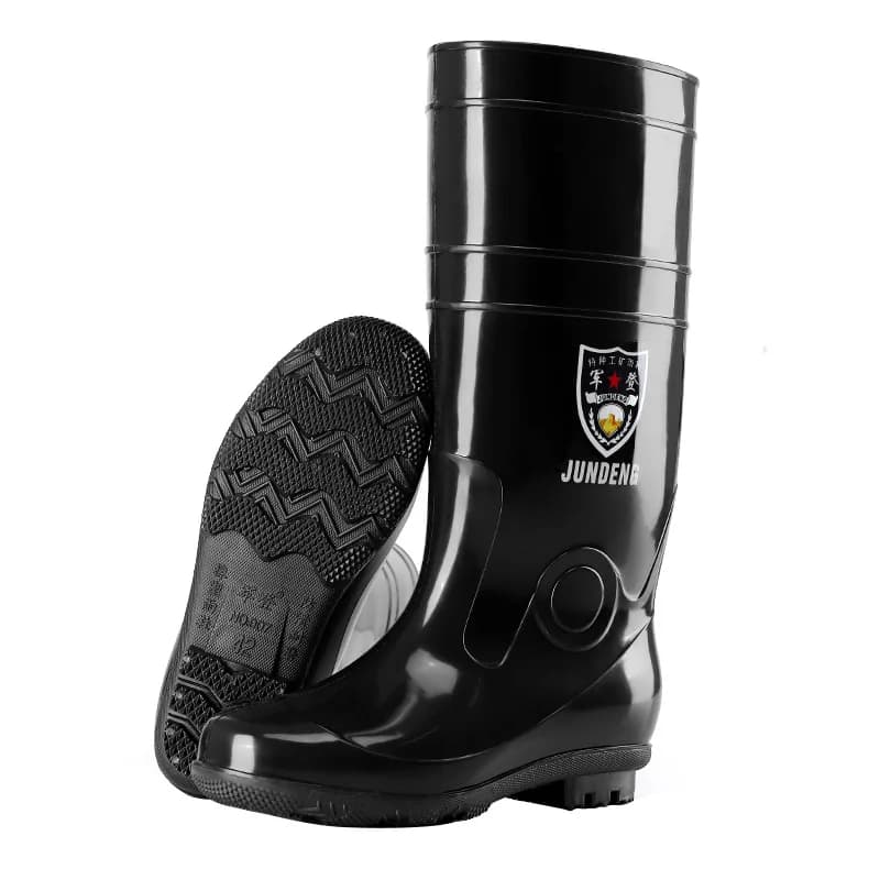 Bottes de sécurité unisexes imperméables antidérapantes - Chaussures travail printemps automne semelle caoutchouc
