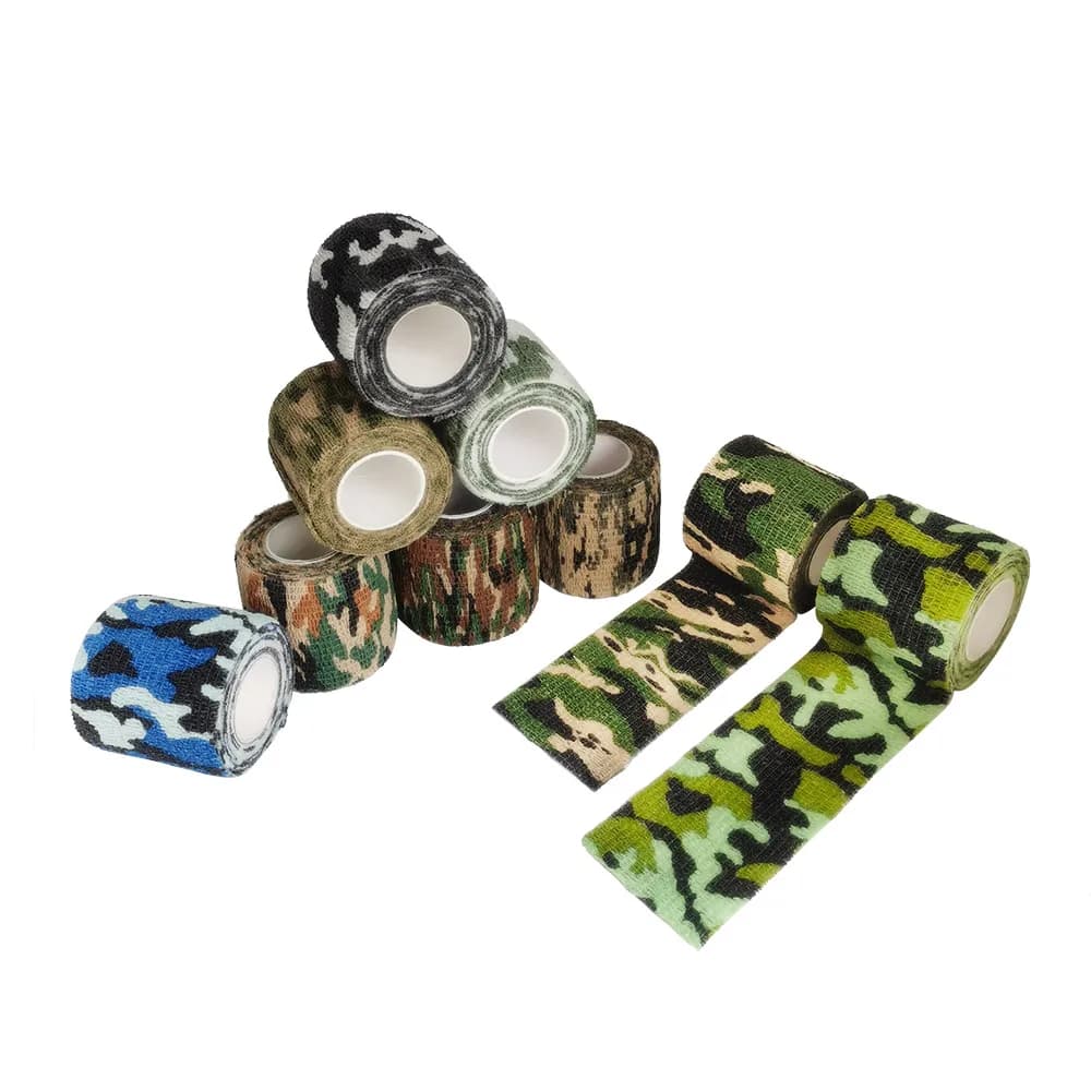Bandage élastique camouflage auto-adhésif pour protection genoux chevilles pêche sport