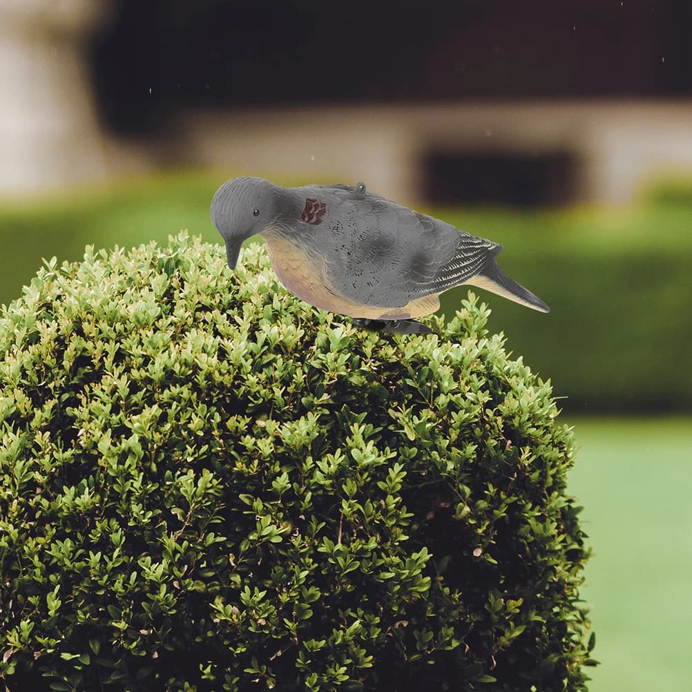 2 pièces leurres pigeons réalistes en PE avec clip - Figurines légères pour jardin et chasse