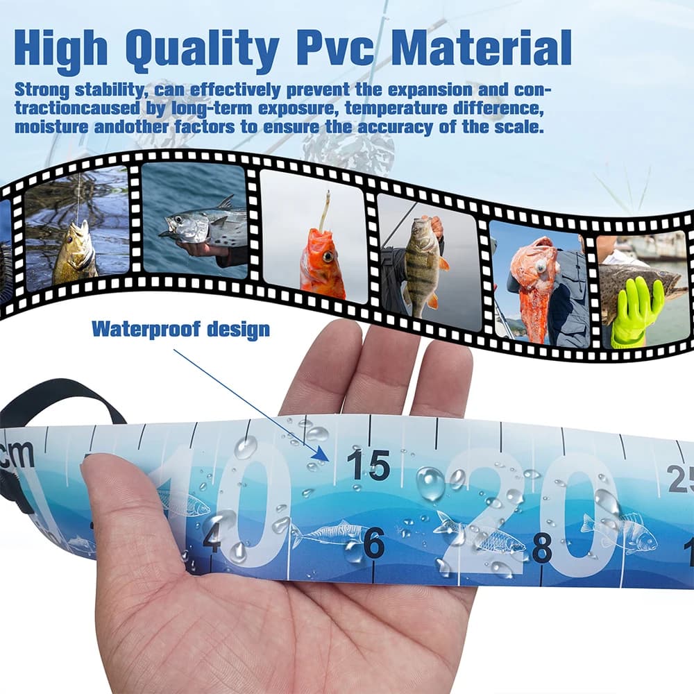 Règle à mesurer les poissons étanche 90cm shaddock - Mètre ruban pliable et sticker pour kayak, glacière, bateau