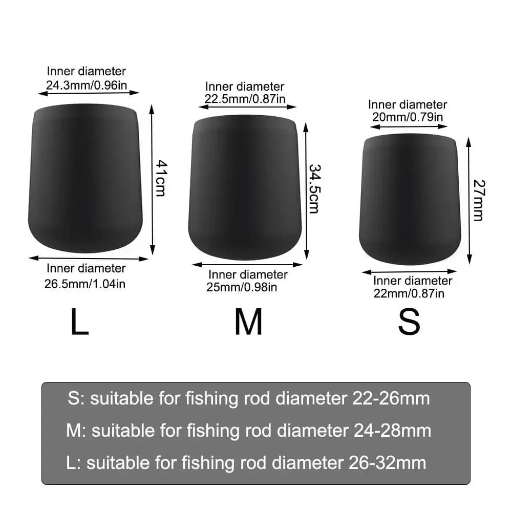 Protège-embout silicone pour canne à pêche - Capuchon de protection manche et extrémité
