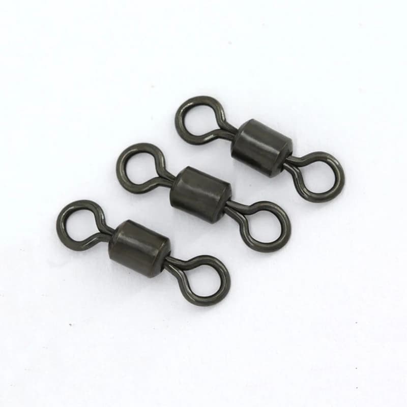 Émerillons barrel snap 50 pièces noir mat pour pêche - Connecteurs ligne leurre hameçon pêche carpe