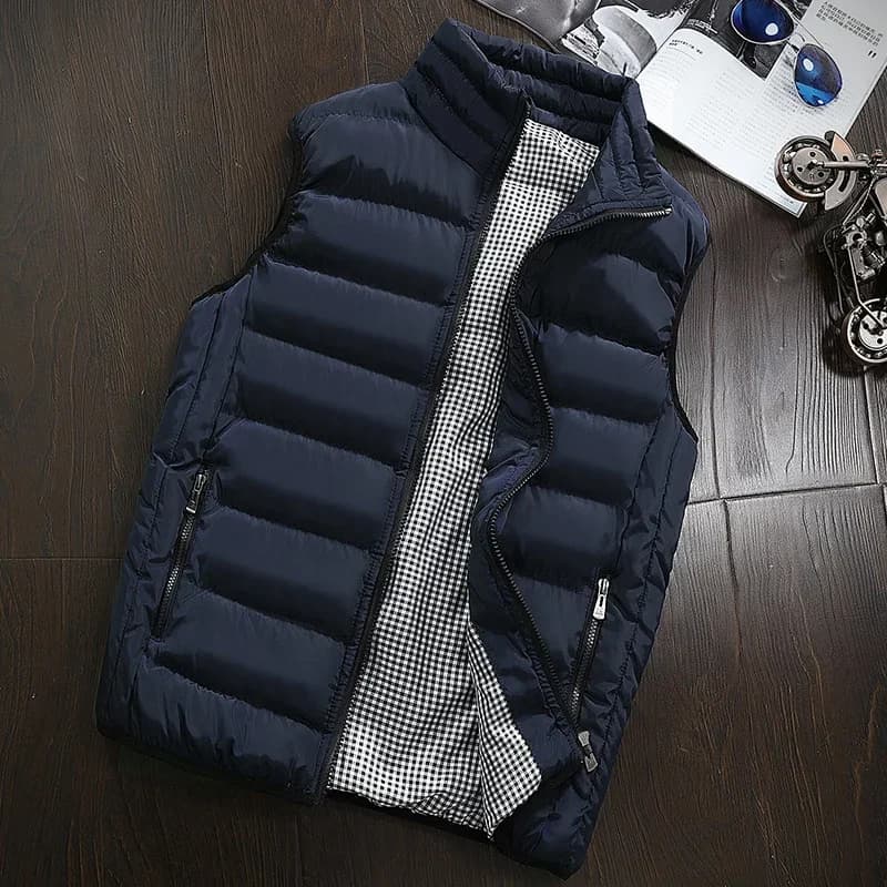 Veste sans manches homme chaude et coupe-vent en coton pour l'automne et l'hiver