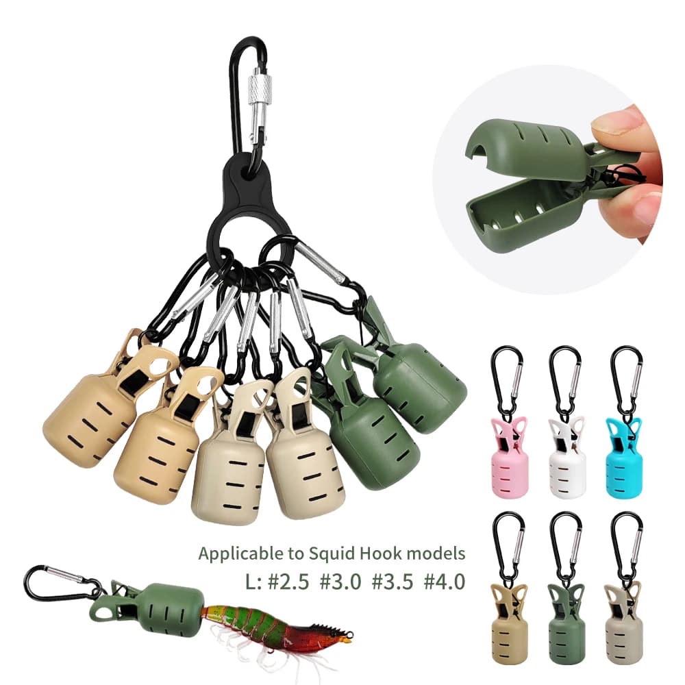 Kit 6 protections hameçon calmar leurre pêche couverture parapluie accessoire France