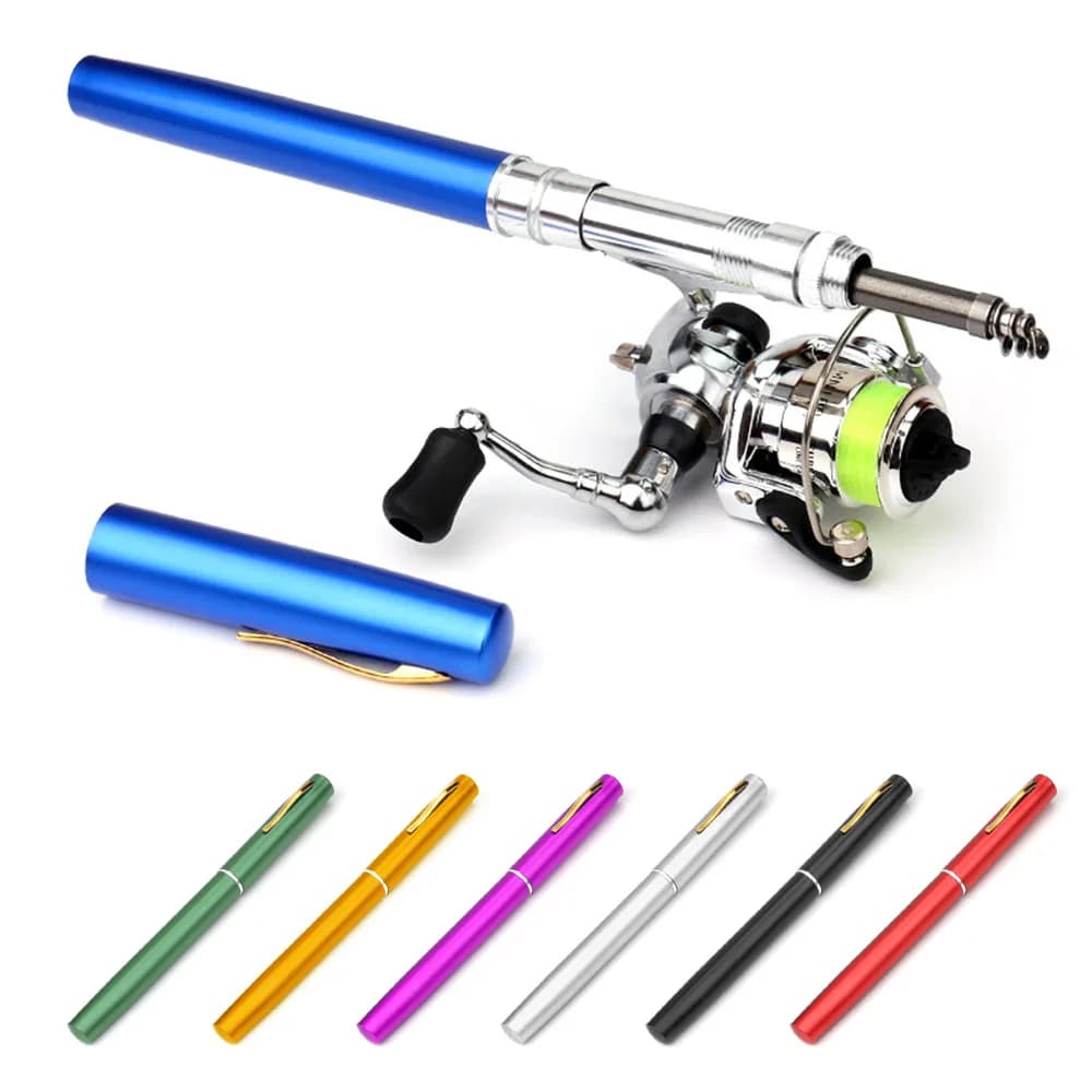 Canne à pêche télescopique combo mini avec moulinet - Kit poche compact pour pêche nomade et voyage
