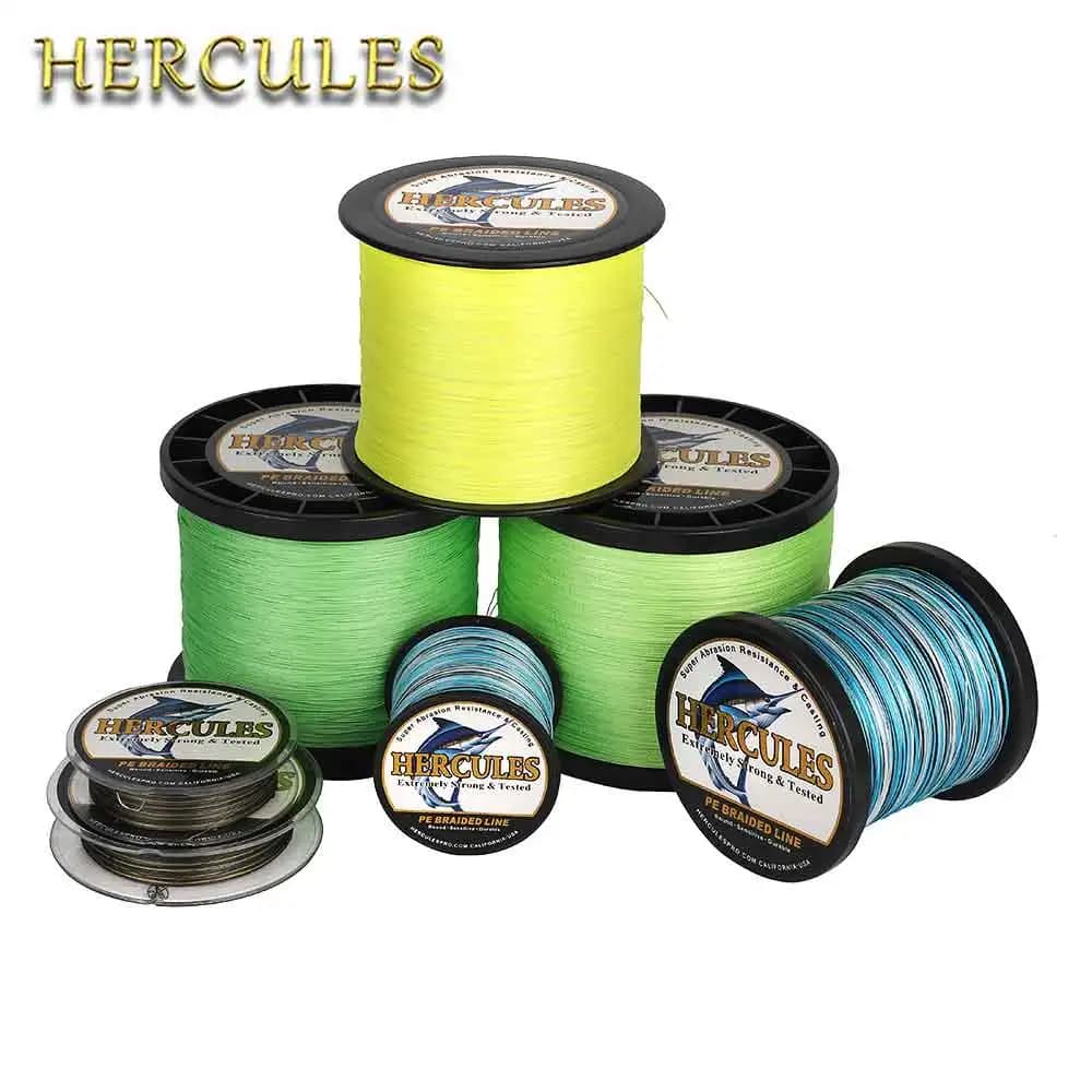 Ligne de pêche Hercules 8 brins 10-150LB 300m-1000m - Fil PE multifilament super résistant eau douce