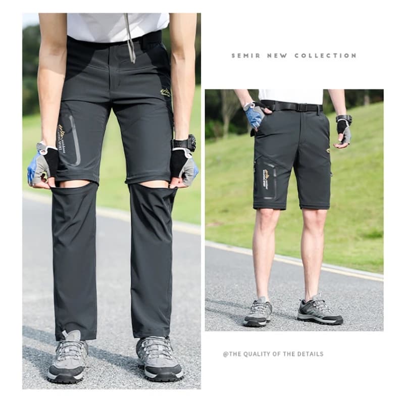 Pantalon de randonnée détachable couple UETEEY - Séchage rapide pour pêche camping et trekking