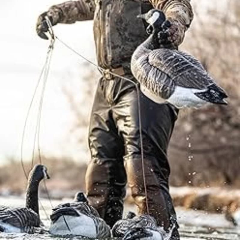 Rig de leurres canard 3M avec mousqueton doré - ancres robustes pour chasse au gibier d'eau