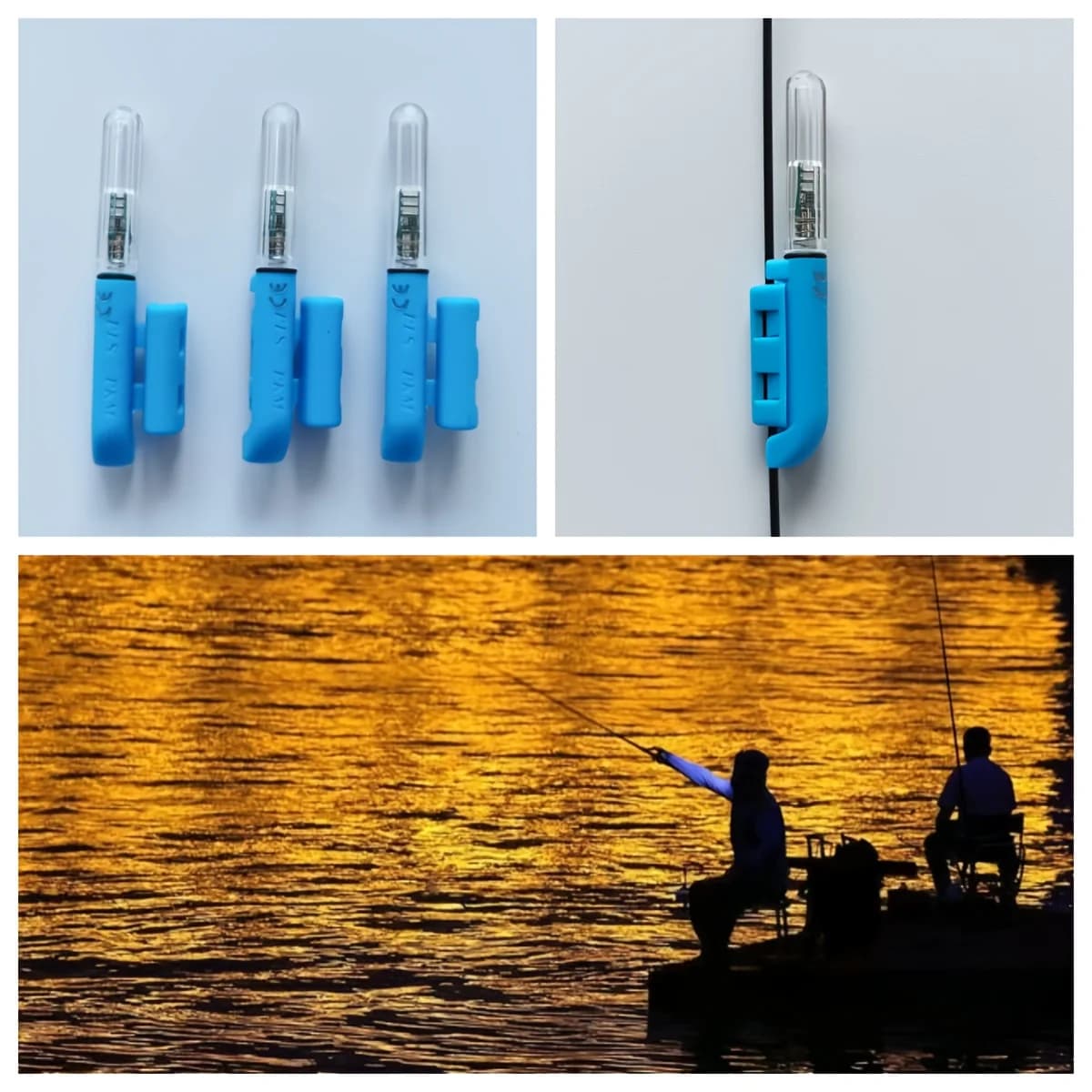 2 lampes pour extrémité de canne nuit - Capteur électronique pour pêche surfcasting et mer