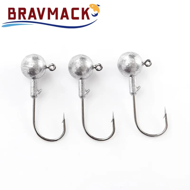 Hameçons crank style 10 pièces 1g à 4g pour pêche avec leurres souples plastique
