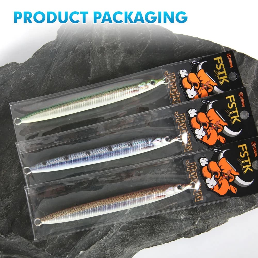 Leurre FSTK Sand Eel 35g-120g pour jigging côtier et pêche offshore longue distance