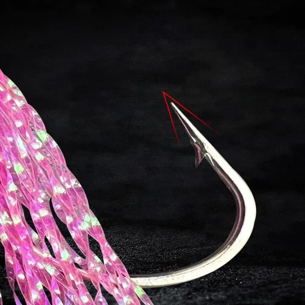 Hameçons lumineux Feathers Fishing pour bar et morue - Sabiki rigs pêche eau douce et mer - Leurres trebles