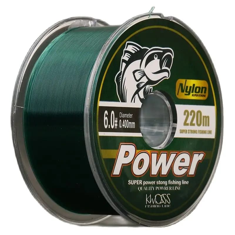 Ligne de pêche fluorocarbone salée coulissante 220m pour carpe, bateau et mer