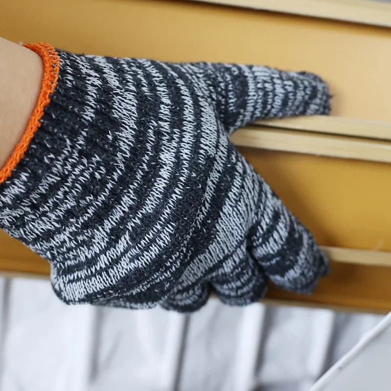 Lot de 5/10 paires gants de pêche travail coton résistants anti-dérapants pour pêche sportive