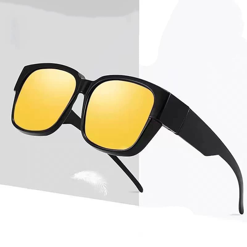 Lunettes polarisées couvrantes sur lunettes de vue - Portable pêche conduite vintage Homme Femme